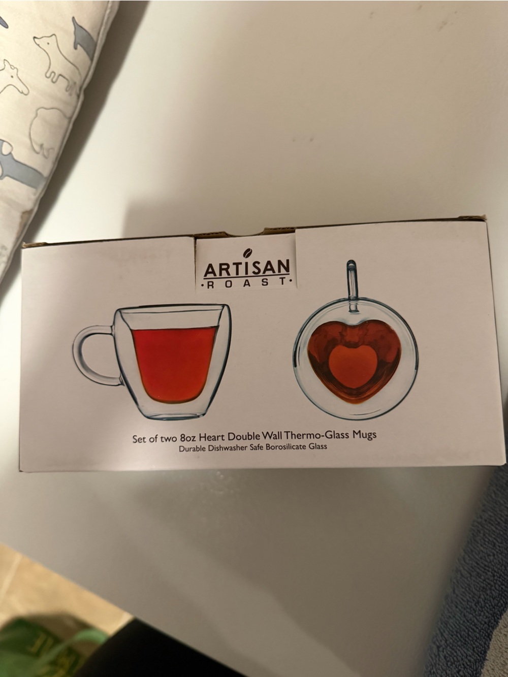 Artisan Heart Double Wall 8oz Thermo-Glass Mugs - Clear